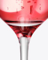 Red Champagne Glass Mockup