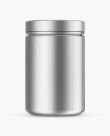Matte Metallic Protein Jar Mockup Matte Metallic Protein Jar Mockup