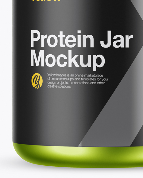 Matte Metallic Protein Jar Mockup