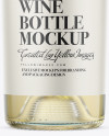 Clear Glass White Wine Bottle Mockup