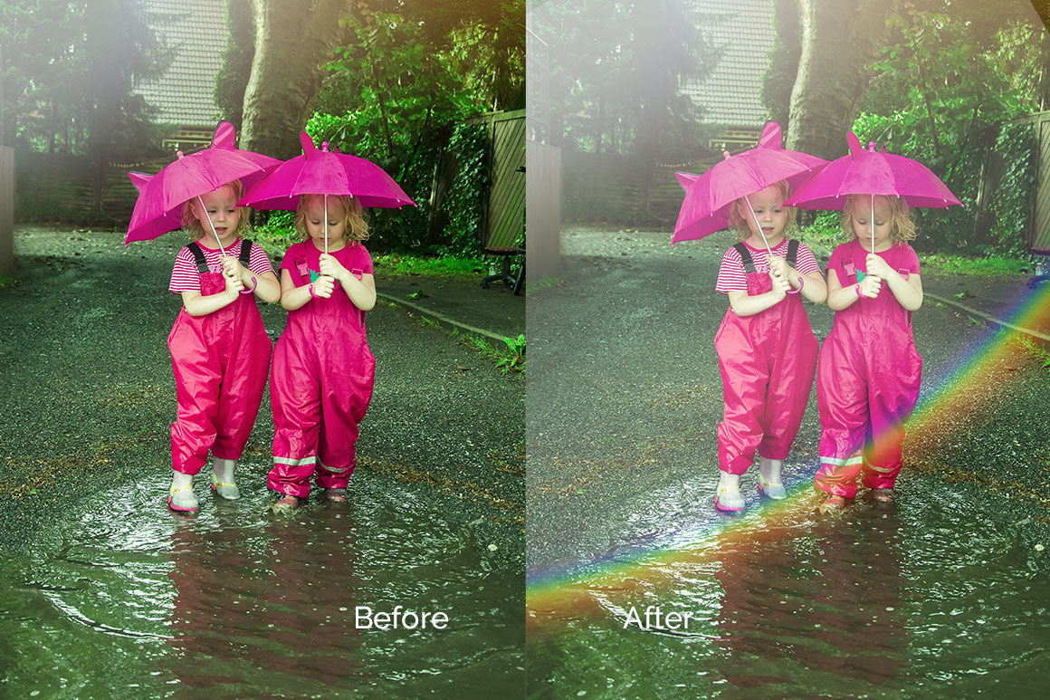 44 Rainbow Photo Overlays