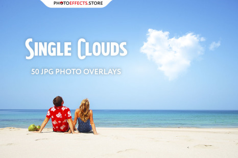 50 Single Clouds Photo Overlays - Cloud overlays