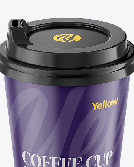 Coffee Cup Mockup - Front View (High-Angle Shot)