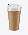 Paper Coffee Cup Mockup - Front View (High-Angle Shot)