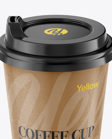 Paper Coffee Cup Mockup - Front View (High-Angle Shot)