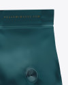 Matte Coffee Bag with Valve Mockup - Half Side View