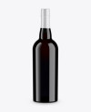 Black Glass Bottle Mockup