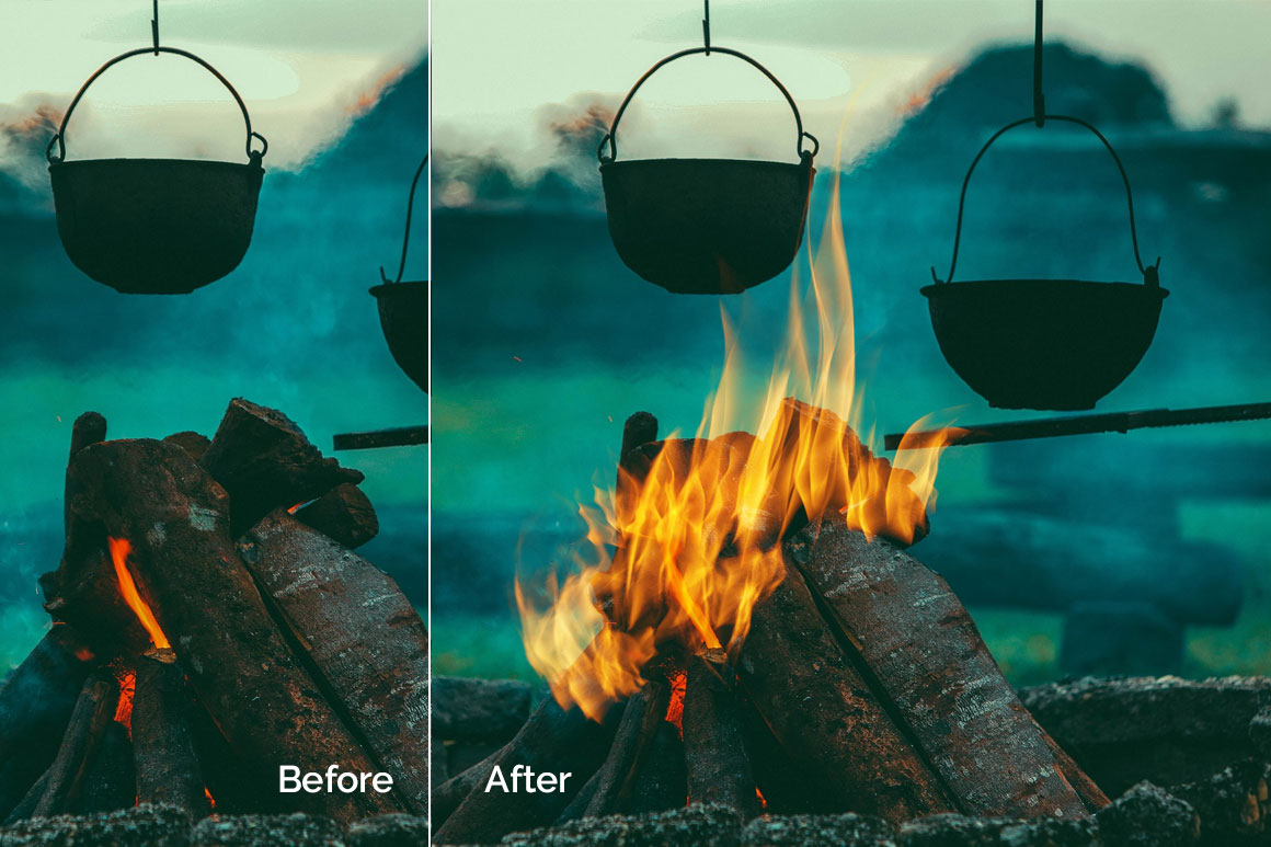 15 Bonfire Photo Overlays