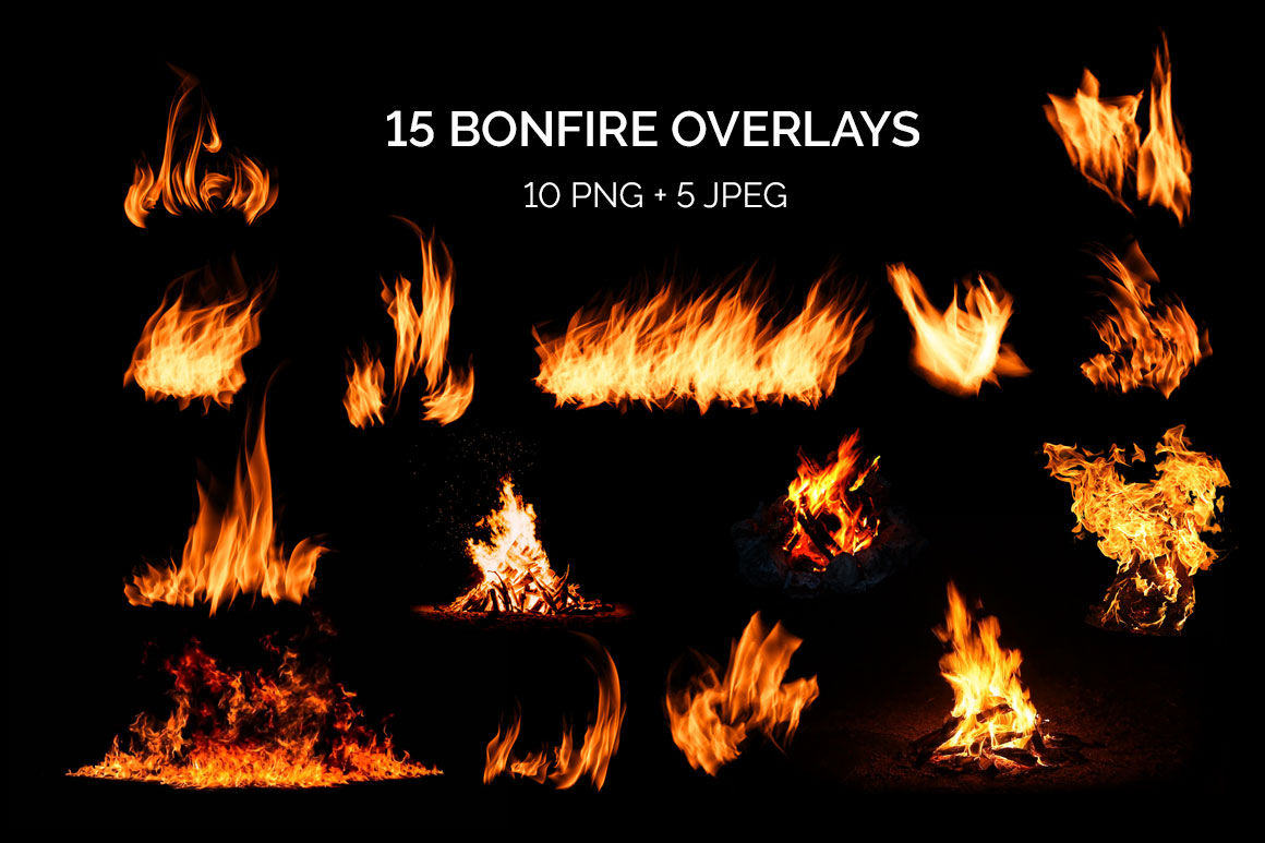 15 Bonfire Photo Overlays