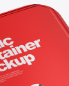 Metallic Plastic Container With Сaramel Mockup - Half Side View