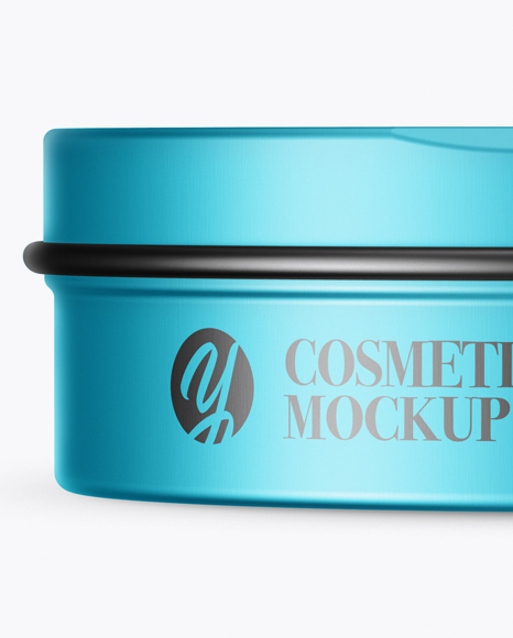 Textured Metallic Cosmetic Jar Mockup