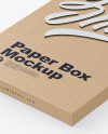 Kraft Box Mockup - Half Side View