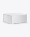 Paper Box Mockup - Half Side View (High-Angle Shot)