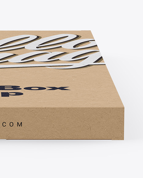 Kraft Box Mockup - Half Side View Kraft Box Mockup - Half Side View