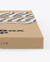Kraft Box Mockup - Half Side View Kraft Box Mockup - Half Side View