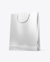 Glossy Paper Shopping Bag Mockup - Half Side View (Hero Shot)