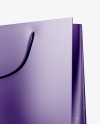 Glossy Paper Shopping Bag Mockup - Half Side View (Hero Shot)