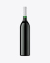 Green Glass Red Wine Bottle Mockup