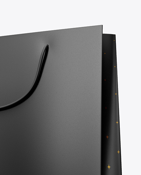 Matte Paper Shopping Bag Mockup - Half Side View (Hero Shot)