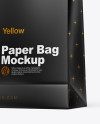 Matte Paper Shopping Bag Mockup - Half Side View (Hero Shot)