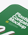 Plastic Container With Сaramel Mockup - Half Side View