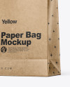 Kraft Paper Shopping Bag Mockup - Half Side View (Hero Shot)