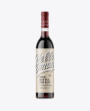 Clear Glass Bottle With Red Wine Mockup