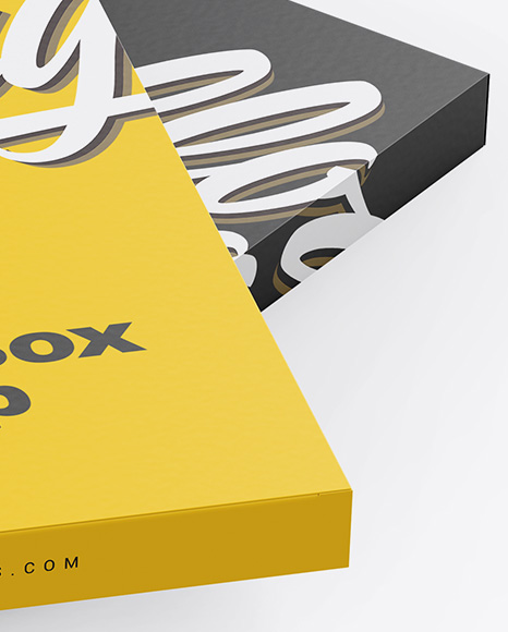 Two Paper Boxes Mockup - Half Side View