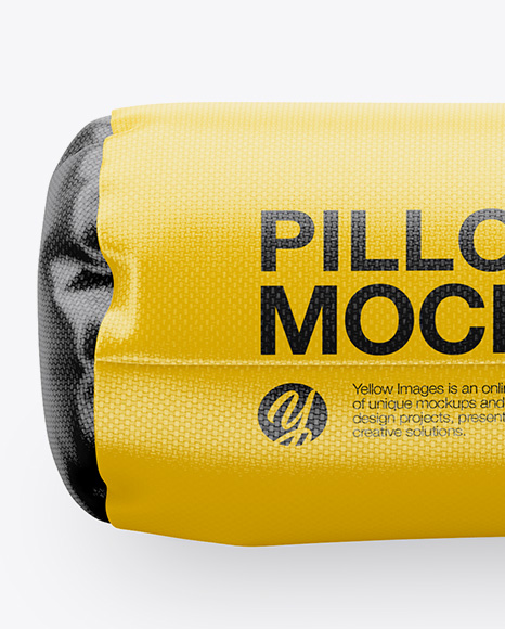 Glossy Tube Pillow Mockup - Front View