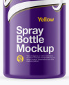 Glossy Spray Bottle With Transparent Сap Mockup