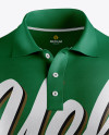 Men&#039;s Polo With Long Sleeve Mockup - Front View