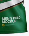 Men's Polo With Long Sleeve Mockup - Front View