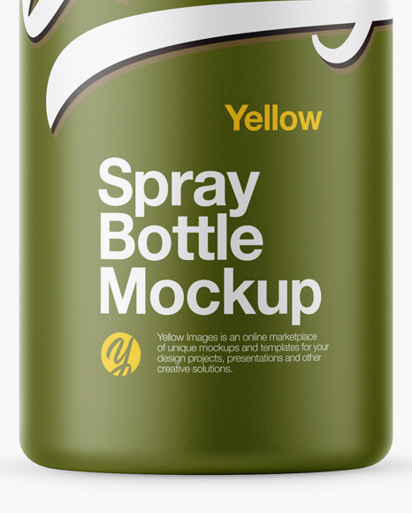 Matte Spray Bottle Mockup