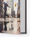 Book w/ Matte Cover Mockup - Half Side View