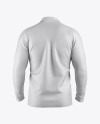 Men's Polo With Long Sleeve Mockup - Back View