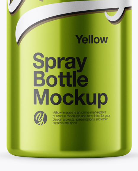 Metallic Spray Bottle Mockup