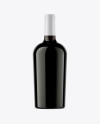 Antique Green Glass Bottle With Red Wine Mockup