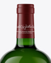 Green Glass Bottle With White Wine Mockup