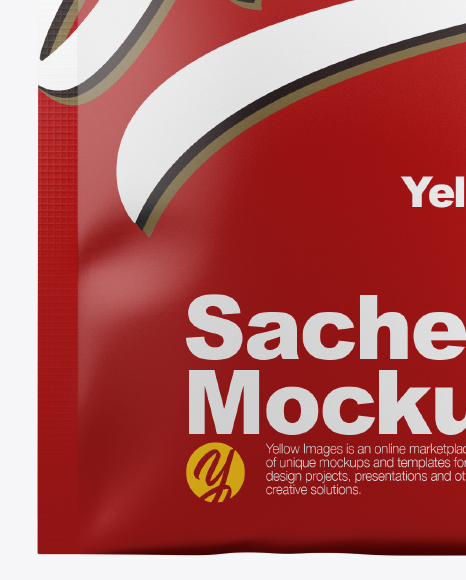 Matte Sachet Mockup - Front View