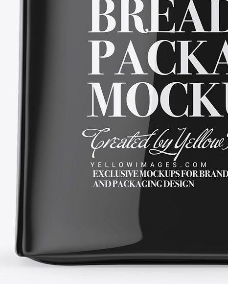 Glossy Bread Package With Clip Mockup