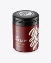 Matte Plastic Jar Mockup - Front View (High-Angle Shot)