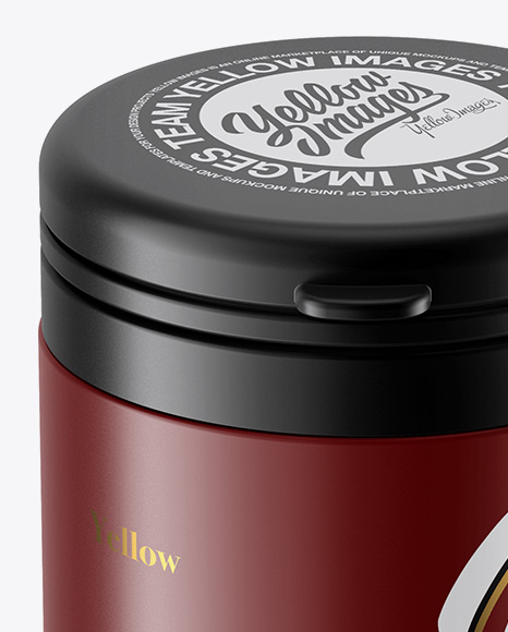 Matte Plastic Jar Mockup - Front View (High-Angle Shot)
