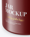 Matte Plastic Jar Mockup - Front View (High-Angle Shot)