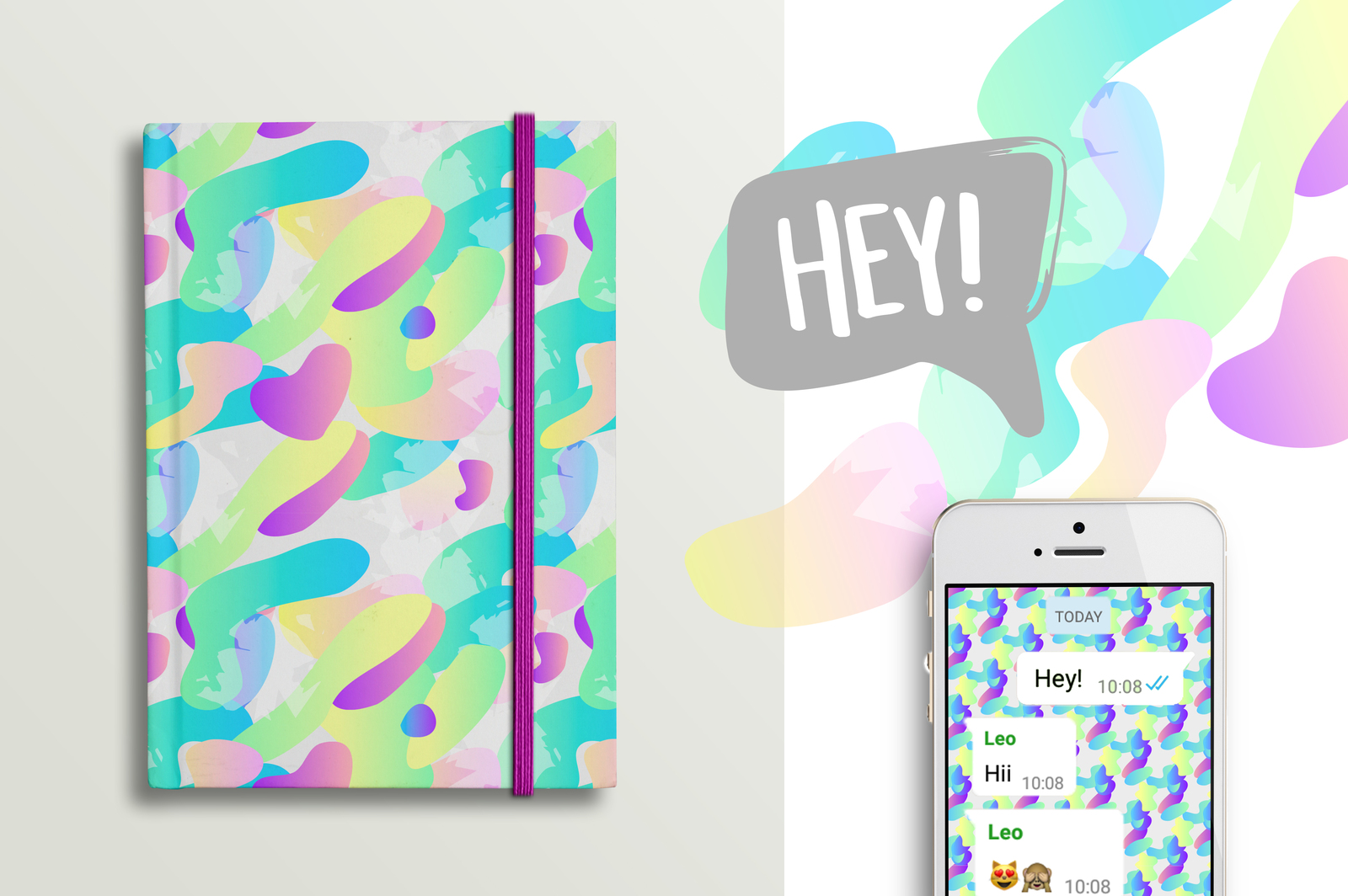 Vivid Fluid Shapes - Seamless Patterns Vivid Fluid Shapes - Seamless Patterns