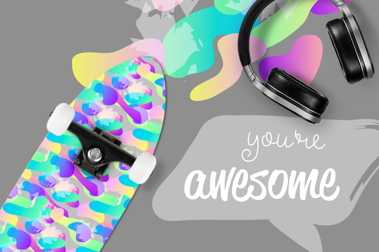 Vivid Fluid Shapes - Seamless Patterns Vivid Fluid Shapes - Seamless Patterns