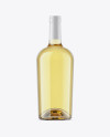 Clear Glass Bottle With White Wine Mockup