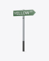 Matte Street Sign Mockup - Half Side View