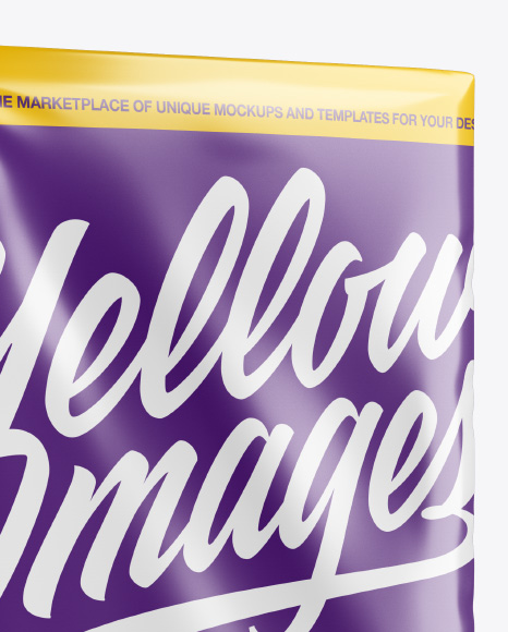 Polybag Mockup - Half Side View - Free Download Images High Quality PNG