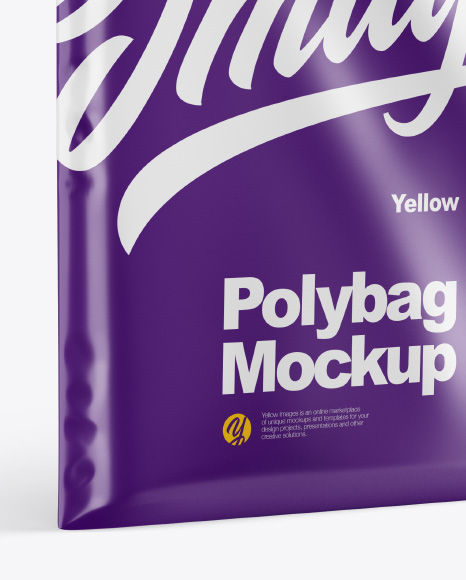 Polybag Mockup - Half Side View