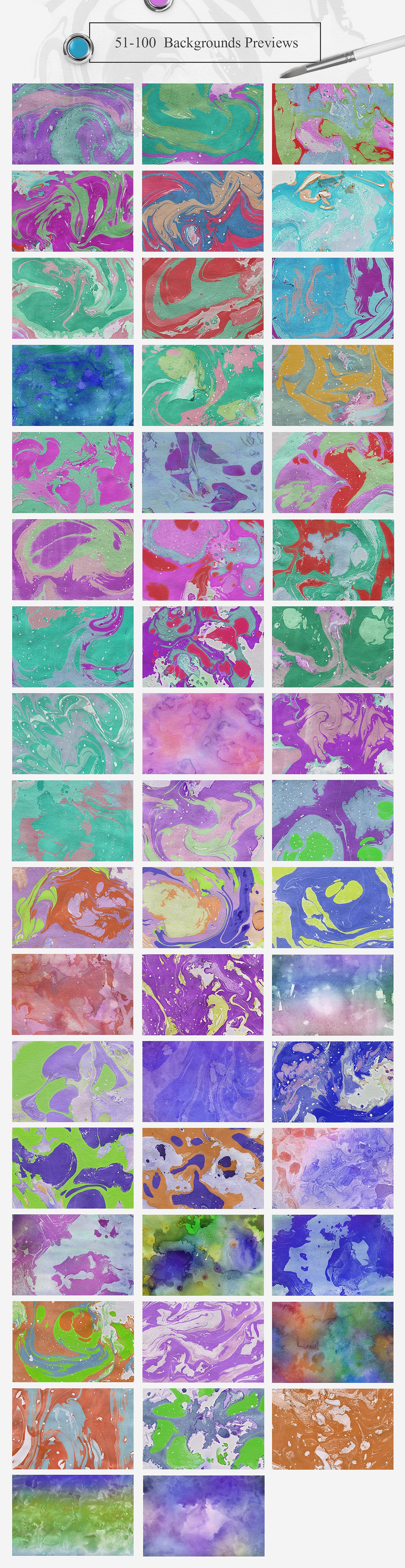 Bright Marble&Watercolor Backgrounds Bright Marble&Watercolor Backgrounds